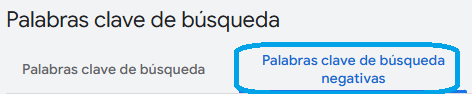 Palabras Clave Negativas en Campañas Performance Max