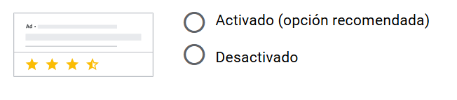 Valoración del Vendedor en Google Ads