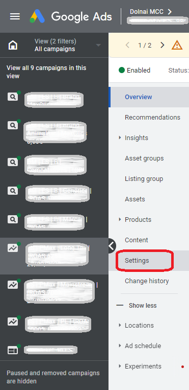 Configuración Campañas de Performance Max (Máximo Rendimiento) en Google Ads